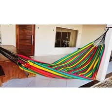 Rede De Descanso Dormir Nylon  Colorida Confortável Reforçada Praia Amazonas