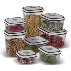 Kit Potes Herméticos Plásticos Cinza 8 Unidades Electrolux LJ