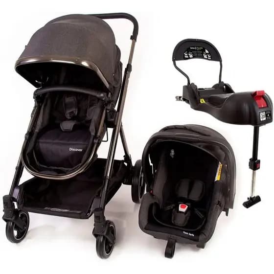 Safety 1st, Travel System Discover Trio, com Isofix, Black Chrome AND