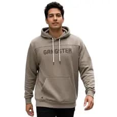 Blusa Moletom Fechada Masculino Gangster Com Capuz Ajustável