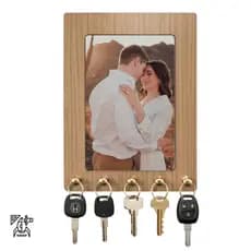 Porta Chave com 5 ganchos com sendo porta retrato, Decoração, Parede, MDF, Foto, Personalização