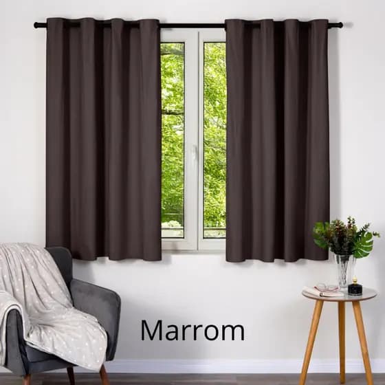 Cortina Blackout 2,80 larg X 1,80 alt EM PVC bloqueia 100% a Luz indicado para varão de 2,00 metros
