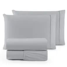 Jogo de Lençol Micropercal Extra Suave 400 fios Kit 2 peças para cama Solteiro