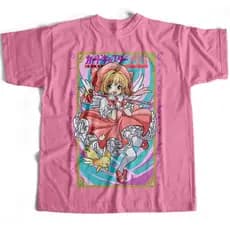Camiseta Básica Sakura Kinomoto e Kerberos V2 Cardcaptor Sakura Moda Maligu