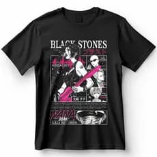 Camiseta Black Stones Anime Blusa Camisa 100% Algodão maligu