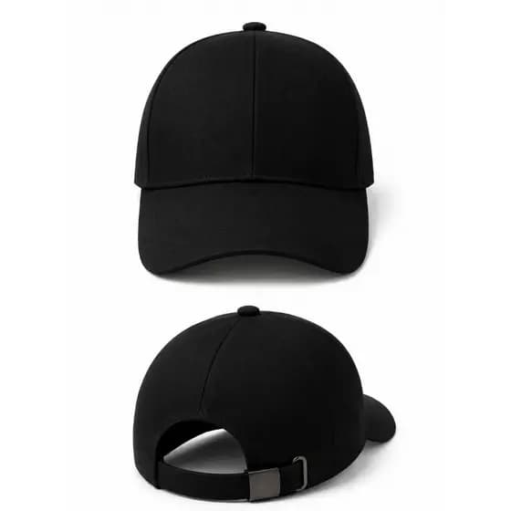 Boné Preto Liso Aba Curva Ajustável Premium Unissex Masculino Feminino Casual