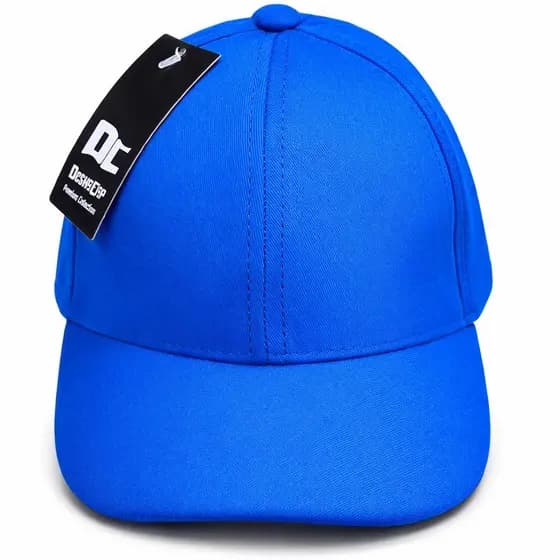 Boné Kids Azul Royal Aba Curva Ajustável Premium Minimalista Infantil Confortável