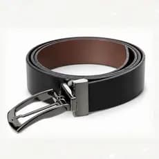 Cinto Masculino Couro Dupla Face Preto e Marrom Social Casual Fivela Giratória Luxo Premium Promoção