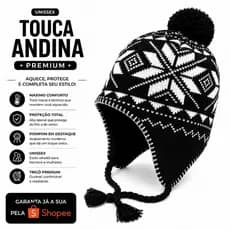 Touca Peruana Gorro de Frio Unissex Estilo Chaves Touca de Lã Inverno Quente