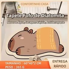 TAPETE CAPIVARA FOFO (Tapete de banho/piso/antiderrapante)