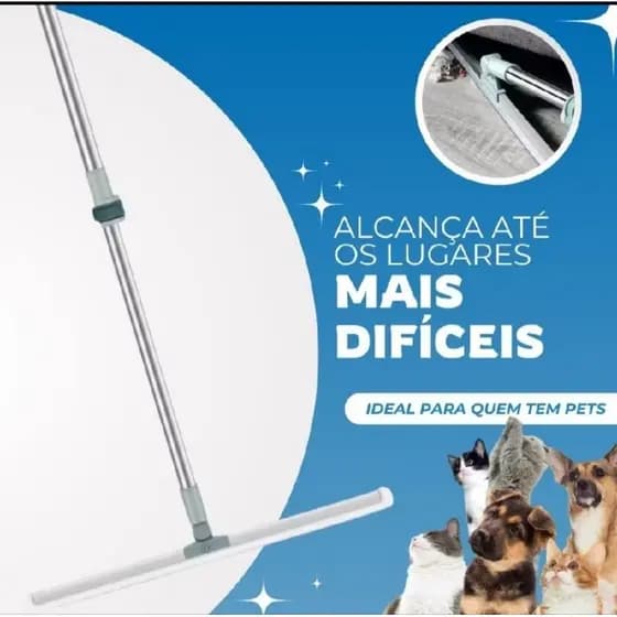 RODO DE LIMPEZA MULTIFUNCIONAL COM CABO EXTENSIVEL E CABECA ARTICULADA
