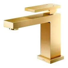 Misturador Monocomando Para Lavatório De Mesa New Edge Bica baixa Ouro Polido 925343 Docol