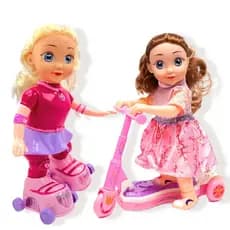 Boneca Patinadora Infantil Luz Patina Canta Dança