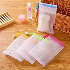 Conjunto De 10 Sacos De Malha De Espuma Para Sabonete Artesanal E Redes Limpeza Facial (Sabonetes Faciais Limpadores)