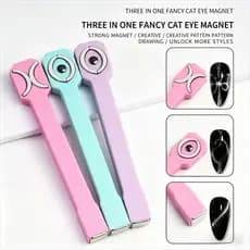 Nail art Olho De Gato Tira Longa Ímã Ferramenta Forte Magnético Fantasia Relâmpago Multifuncional gel 3 Em 1