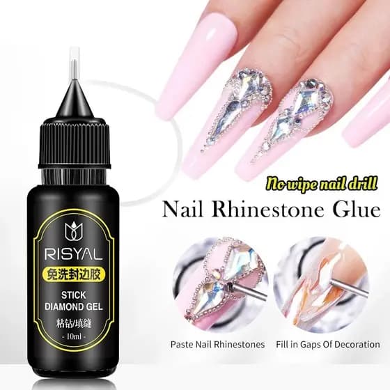 Selante De Borda Sem Lavagem , nail art , Adesivo Forte Para Fixação Firme De Strass E Cola Especial Encadernação Decora