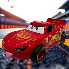 Carrinho Relâmpago Mcqueen 13,5cm De Fricção De Ferro e Abertura das portas.