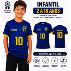 Camisa Infantil e Juvenil do Brasil Dry-Fit Lançamento 2026