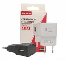 Fonte para Carregador 4.8A Tomada USB Inteligente Kapbom Original Anatel - Ka-5003