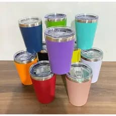Copo térmico cerveja Aço Inox com tampa 360Ml