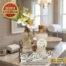 Kit Sabonete Líquido Perfumado + Difusor Aromático para Banheiro | Aromas Chá Branco, Uva, Rosa | Fragrância Coco/Menta