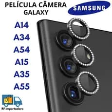 Kit 3 Lente Película De Câmera Diamante Para Samsung A14 A34 A54 A15 A35 A55