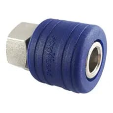 Engate Rapido Azul De 1/4 Com Rosca Fêmea 1/4 Pol Bsp