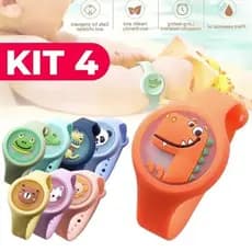 Pulseiras Repelente Infantil Bebe Anti Mosquito Com Led