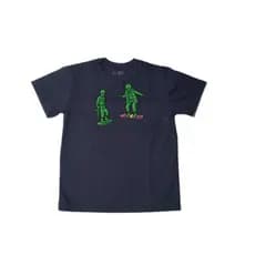 Camiseta Infantil Preta Estampa Soldadinhos – 100% Algodão