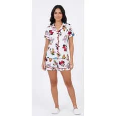 PIJAMA FEMININO AMERICANO Disney CURTO com BOTÕES PÓS CIRÚRGICO AMAMENTAÇÃO GESTANTE