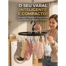 VARAL com 18 prendedores ROUPAS ÍNTIMAS CACINHA CUECA MEIA com pendurar LAVANDERIA