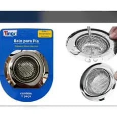 Ralo de Pia em Aço Inox Resistente com Borda
