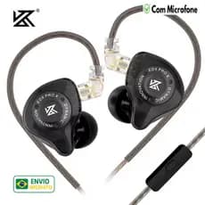 ORIGINAL KZ EDX Pro X Profissional Fone In Ear Com Fio HiFi Graves Fortes 2Pin P2 3.5mm Gamer Novo