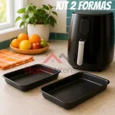 Kit 2 Forma Assadeira Para Forninho Alumínio Anteaderente  Forma Pequena Rasa Retangular