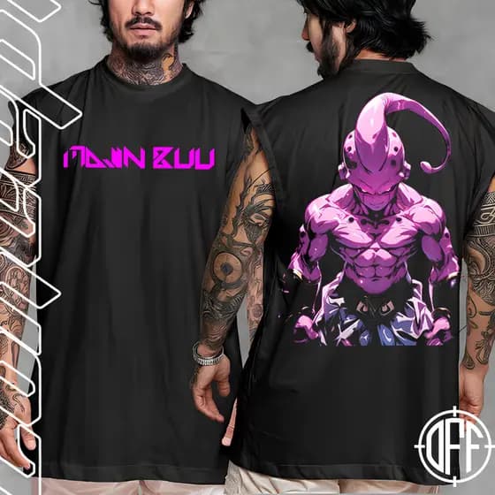 Camiseta regata machao oversized masculino majin boo dragon ball z dbz Graphic Tee Longline Off Concept