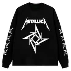 Moletom Gola Redonda Careca Metallica Master Of Puppets Banda Rock Graphic World Tour Unissex