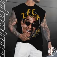 Camiseta regata machao oversized masculino Zeca Pagodinho Carnaval Graphic Tee  Longline