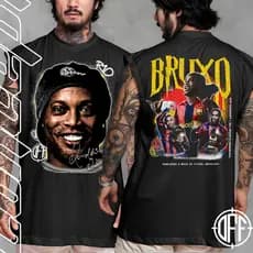 Camiseta regata machao oversized masculino ronaldinho r 10 bruxo  Graphic Tee  Longline