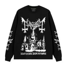 Moletom Gola Redonda Careca Mayhem De Mysteriis Dom Sathanas Album Graphic World Tour Unissex