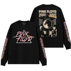Moletom Gola Redonda Careca Pink Floyd The Dark Side Album Vintage Rock Graphic World Tour Unissex