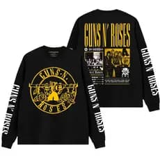 Moletom Gola Redonda Careca Guns N Roses Appetite for Destruction Graphic World Tour Unissex