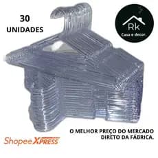 30 Cabides Acrilicos Adulto Cristal