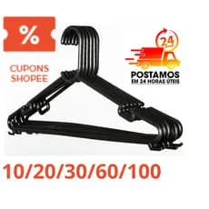 30 unidades cabide adulto resistente redondo