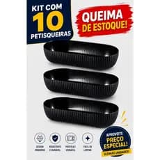 Kit 10 Petisqueiras Pretas Premium QUEIMA DE ESTOQUE