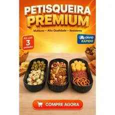 Kit 3 Petisqueira Plástico Para Aperitivo LANÇAMENTO