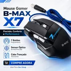 Mouse Gamer Laser Optico Versatil X7 3200dpi Led Rgb Usb 7 Botões Original ENVIO IMEDIATO!!