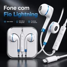 Fone de Ouvido Com Fio Entrada lightning para Iphone Primeira Linha Com Microfone ENVIO IMEDIATO!!