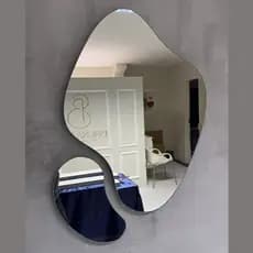 Espelho Orgânico Grande Elegânce Moderno Abstrato Futurista Pra Blogueira Kit Duas Peças Decorativas