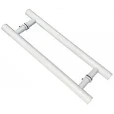 Puxador Tubular Para Portas de Madeira Vidro Alumínio Branco 50x40cm