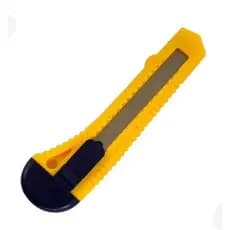 Estilete Plastico Largo 18mm Lamina Metal Aço Profissional de Segurança Para Embalagens Fitas Largas, Papelaria